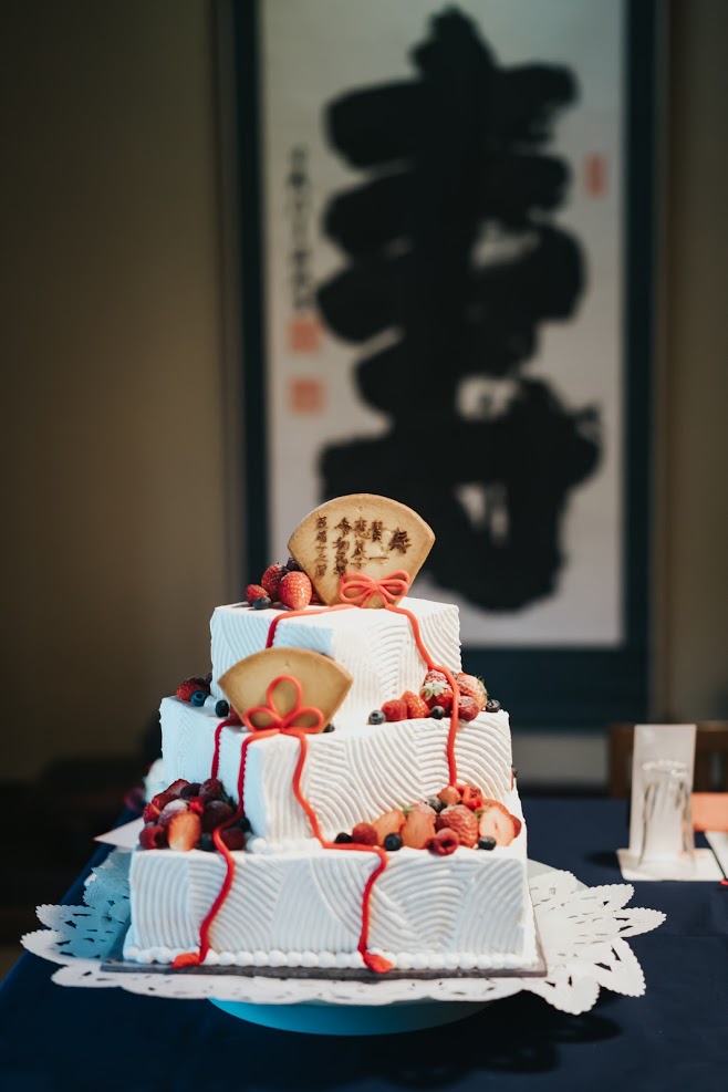 オリジナルデザインの和風のケーキも可能