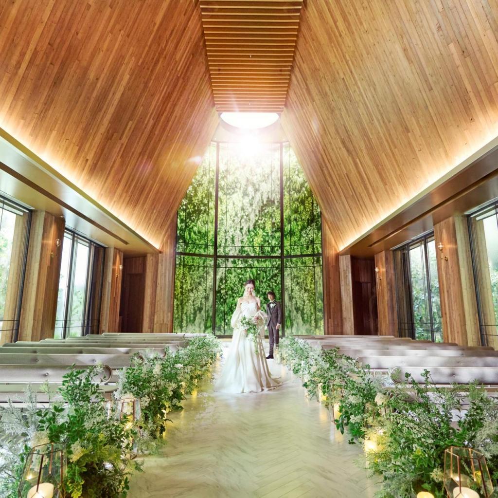 【当館人気No1】光溢れる森のチャペル×特選牛試食×貸切W