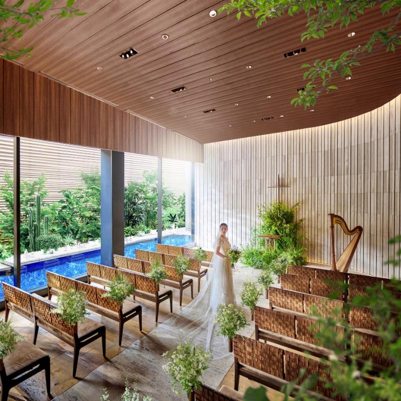 【当館人気No1*18大特典】特選牛など10品コース試食&緑のチャペル入場体験