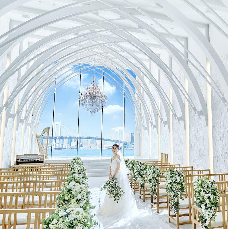 【100万円特典付】光溢れる天空チャペル×ミシュラン豪華試食