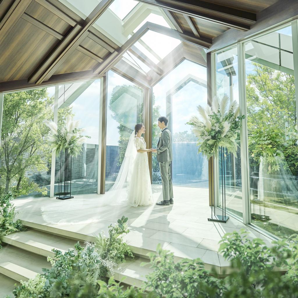 【緑・水・光の溢れる空間】ナチュラルウエディング体験＆試食付