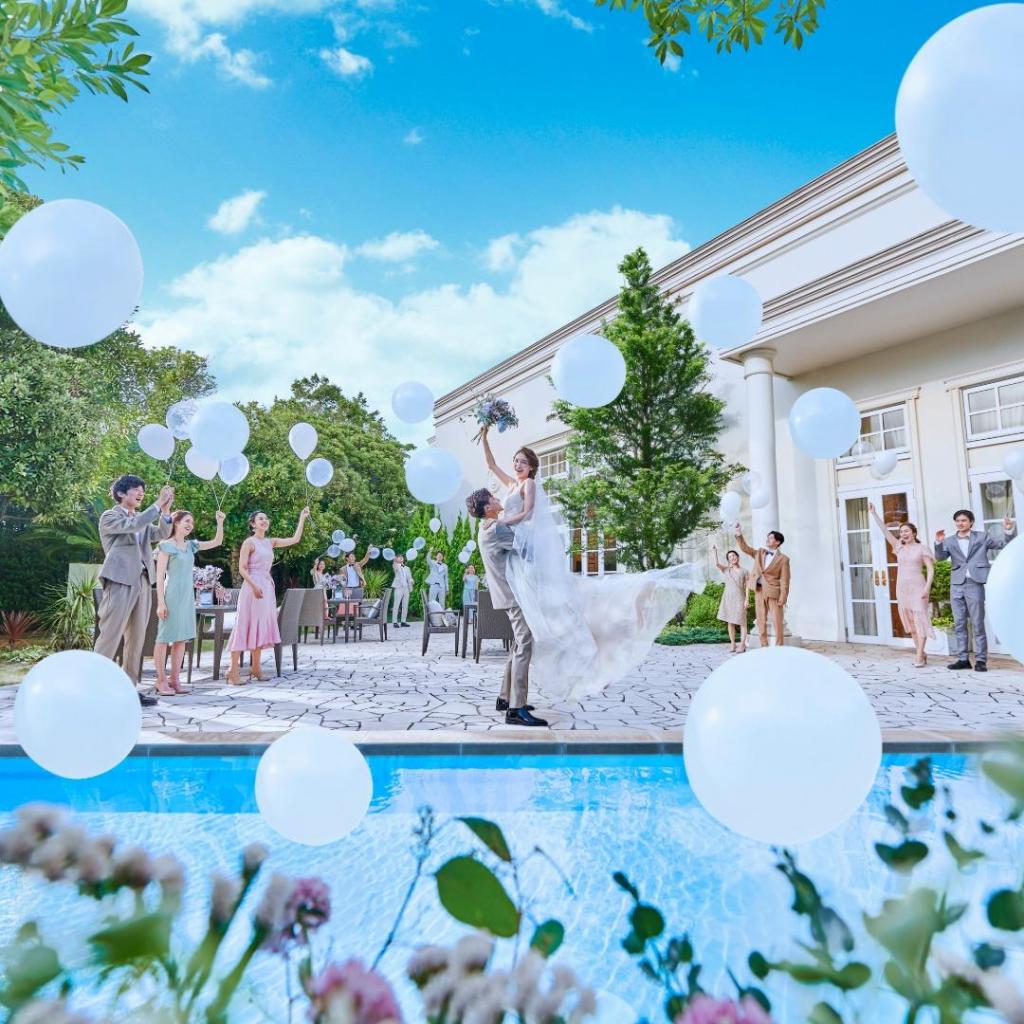 【10大BIG特典*和牛&オマール試食】緑あふれるガーデン貸切体験×プール演出