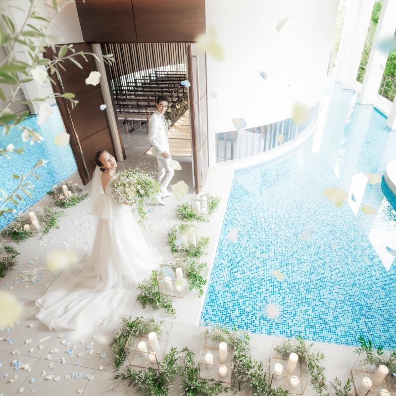 ＼花嫁の憧れが詰まった／スワロフスキー8万粒◆水上チャペル感動体験
