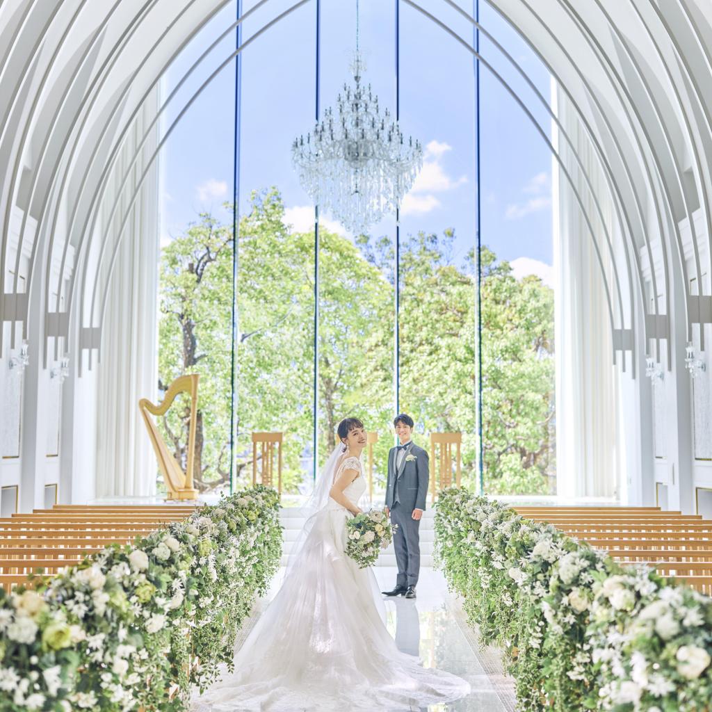 【20大特典】天井高10mで誓う開放感溢れるチャペル体験*豪華試食