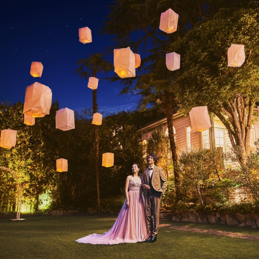 【灯りに包まれる+*】昼からゆっくり邸宅貸切ナイトウエディング☆