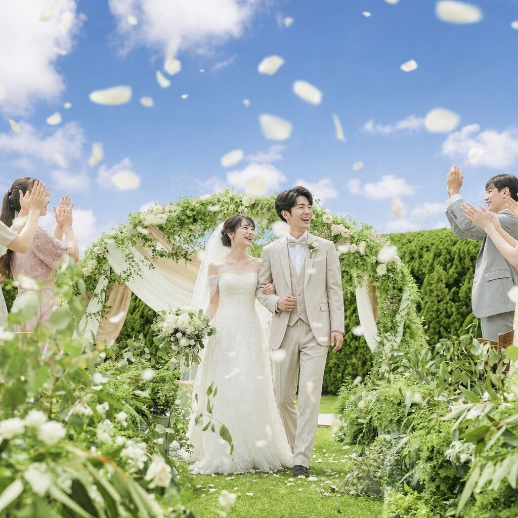 ＼青空と緑のガーデン／【自然光が織りなすチャペル体験】一瞬で心奪われる没入感を…