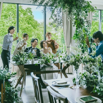 【緑×距離感を大事に少人数10～50名W】コンクール受賞料理食付