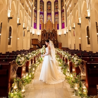 <2件目以降の見学に◎>憧れチャペル体験×会場比較*絶品試食