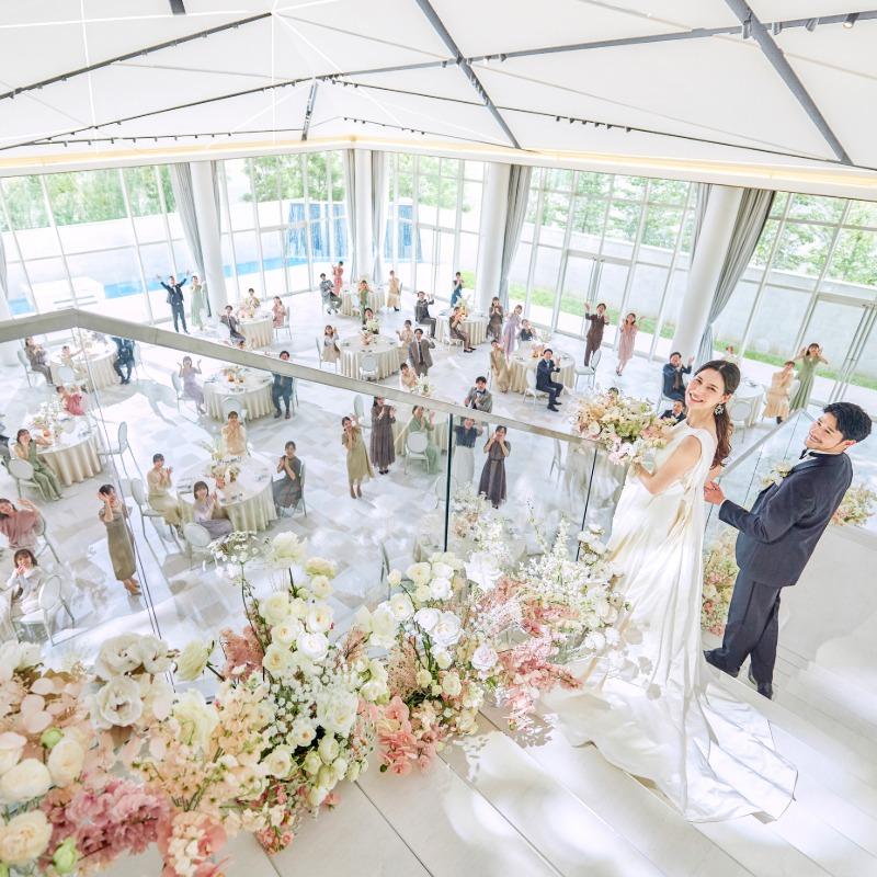 ＼花嫁支持率◎／好評◎天高9.6m感動チャペル×ドレス66万全額優待×和牛試食♪